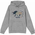 thumbnail image 4 of Taurus Zodiac Sign Adult Heather Gray Long Sleeve Hoodie-Medium, 4 of 6