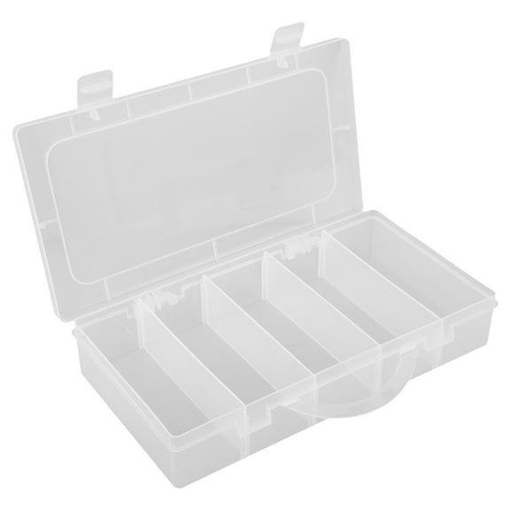 DRAFIDEEP 1Set Tool Box Organizer Clear Plastic for Tools Jewelry Parts 11.6x5.3x1.8in