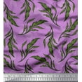 thumbnail image 1 of Soimoi Moss Georgette Fabric Artistic Leaves Decor Fabric Printed Yard 42 Inch Wide, 1 of 5