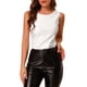 thumbnail image 1 of TOP SIN MANGAS METÁLICO BRILLANTE PARA MUJERES INSPIRE CHIC HALLOWEEN FIESTA CLUB CAMI TOP XL BLANCO, 1 of 8