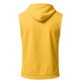 thumbnail image 7 of Men's Sleeveless Hoodie Casual Vintage Washed Muscle Tank Top Workout Gym Loose Fit Drawstring Hooded Shirt Summer Tops,L,Orange, 7 of 7