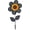 12" Gingham, variant on In the Breeze 2658 — 12 Inch Daisy Sunflower Wind Spinner with Leaves — Colorful Flower for your Yard and Garden