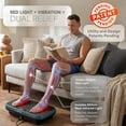 thumbnail image 6 of Lifepro VibraRed Vibration Plate 220 lbs, Vibrating Plate for Exercise with Red Light Therapy and Resistance Bands for Lymphatic Drainage, 99 Speeds, 9 Presets, <70dB Oscillation, 50 LEDs, Jade, 6 of 11
