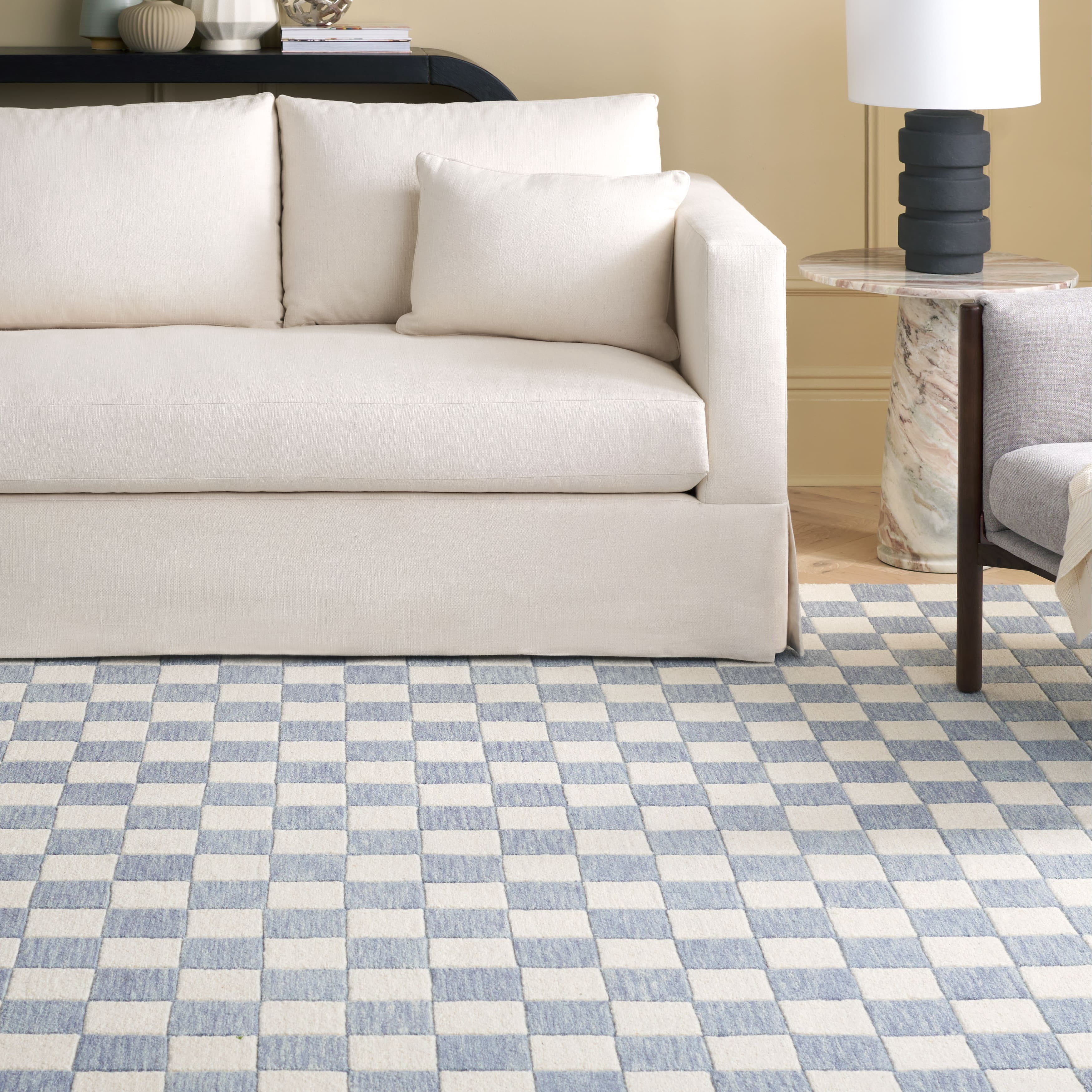 SAFAVIEH Martha Stewart Chelsea Checkered Area Rug, Beige/Ivory, 8' x 10'