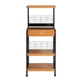 thumbnail image 2 of Home Furniture Kristi Metal Frame Microwave Stand with Storage - Black, 2 of 7