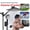 Upgraded black stainless steel 8-piece set, variant on ZHICHUN Dual Size Luxury Shower Set 8 or 10 Inch Square Head plus 3 Mode Handheld for Custom Spray