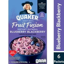 Quaker Fruit Fusion Blueberry Blackberry Instant Oatmeal,  1.41 oz  6 Packets