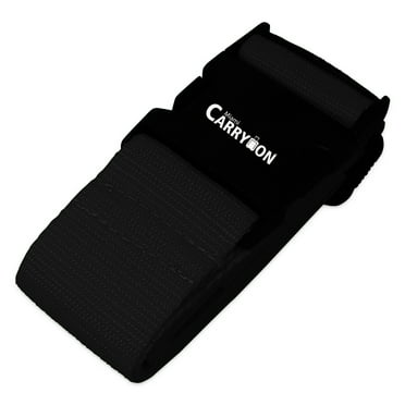 Luggage Strap - Adjustable Luggage Belt - Superior Strength (Black)