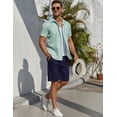 thumbnail image 4 of COOFANDY Men's Black Linen Shorts Casual Summer Beach Shorts Lightweight Cotton Flat Front Short 9 inch Inseam, 4 of 6