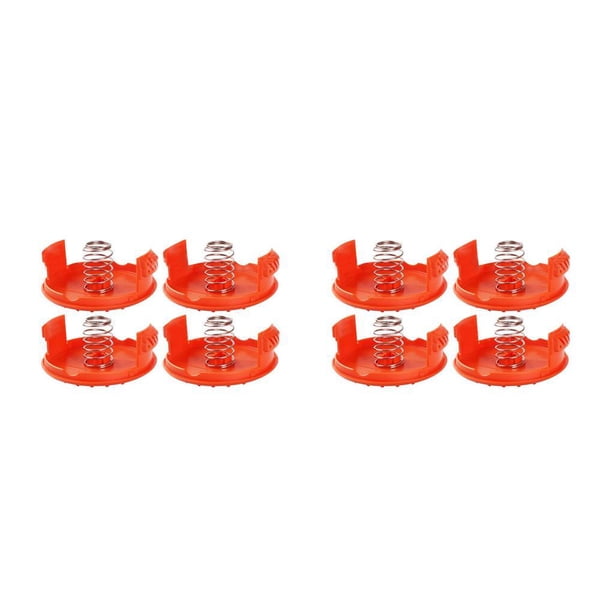 Speravity Reemplazo para Black Decker Trimmer 4 piezas Tapa de cubierta y 4 piezas Resortes RC-100-P Piezas de repuesto para cortacésped 86*34mm 2piezas Speravity CBP001853
