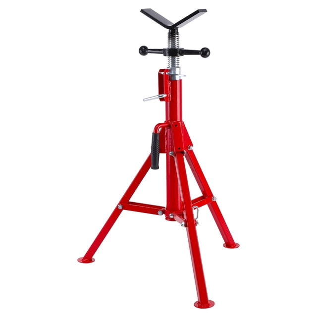 V Head Pipe Stand, Jack Stands, Adjustable Height 28-52 Inch, 2500 LB Capacity, Folding Portable 1/8 to 12 Inch Supporting, Steel