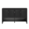 thumbnail image 6 of Hassch 55.1" Buffet Cabinet with Storage, 4-Door Sideboard Cabinet with Adjustable Shelves, Modern Coffee Bar Cabinet for Living Room, Kitchen, Entryway, Black, 6 of 10