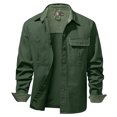 thumbnail image 5 of Vedolay Men's Lightweight Jackets 2023 Fall Open Front Ribbed Cardigan Jackets with Pockets Green,M, 5 of 5