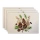 thumbnail image 1 of Granjero Gordo Mantel individual de lino de 4 piezas, superficie protectora, mantel lavable antideslizante (17,7 x 12,6 pulgadas, A10), 1 of 5