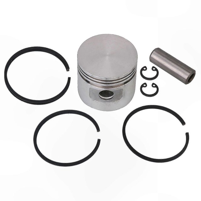 Piston Replacement Kit with Rings, Pin, and Circlips for Air Compressor