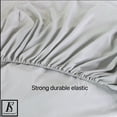 thumbnail image 5 of ELIZABETH SAMUEL - Gray Queen Size Bed Sheet Set 100% Bamboo  - 15” Deep Pockets Soft and Cooling Wrinkle-Free, Machine Washable 6 pieces - 4 pillow cases, 1 flat sheet, 1 fitted sheet (Gray, Queen), 5 of 7