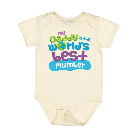 Inktastic Daddy Worlds Best Plumber Boys or Girls Baby Bodysuit
