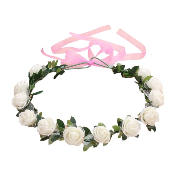 Giaone Flower Crown Floral Wreath Headband Garland Bohemian Wedding Bridal Headwear