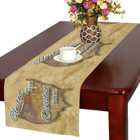 

MYPOP United States Cotton Linen Table Runner 14x72 Inches