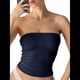 thumbnail image 1 of Top de Tubo Sin Tirantes con Espalda Descubierta y Doble Forro para Mujer, Estilo Y2K, para Salir en Verano de 2025 Azul Marino S, 1 of 8