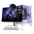 thumbnail image 1 of PC Gamer Completa con IA Xtreme PC Gaming NVIDIA GeForce RTX 5060 AMD Ryzen 7 5700 32GB SSD 1TB Monitor Curvo 27 180Hz Sistema Liquido WIFI White gaming 1080p, estudios y multitarea, 1 of 6