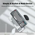 thumbnail image 1 of Combo Teclado Kit de Mouse 2.4G Conexión Bt Wireless Ergonomic PC Keyboard Mouse, 1 of 7