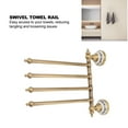 thumbnail image 4 of Swivel Towel Rack, 15in Vintage Towel Bar Wall Mounted Bath Bathroom Towel Hanger, Brass Towel Rail Towel Holder For Kitchen, 180 Rotation Space Saving, 4 of 8