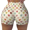 thumbnail image 2 of Haiem Heart Polka Dot No Front Seam Biker Shorts for Women Yoga Workout Gym Bike Shorts with Tummy Control Moisture-Wicking-Medium, 2 of 9