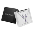 thumbnail image 4 of Set de joyas Nine West Purple con forma de collar y pendientes, tono plateado, 4 of 6