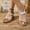 Pink, variant on USSUMA House Slippers for Woman Women's Fashion Casual Open Toe Spring and Summer New Thick High Heel Belt Buckle Sandals Women's Waterproof Shower Slides Festival Gift