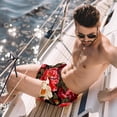 thumbnail image 2 of luoweisi Men's Beach Shorts Quick Dry Swim Trunks with Mesh Lining Peony XL, 2 of 5