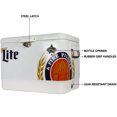 thumbnail image 3 of Miller Lite 85 Can Ice Chest Cooler with Bottle Opener, 51L (54 qt) Portable Mini Fridge, White/Black, 3 of 8