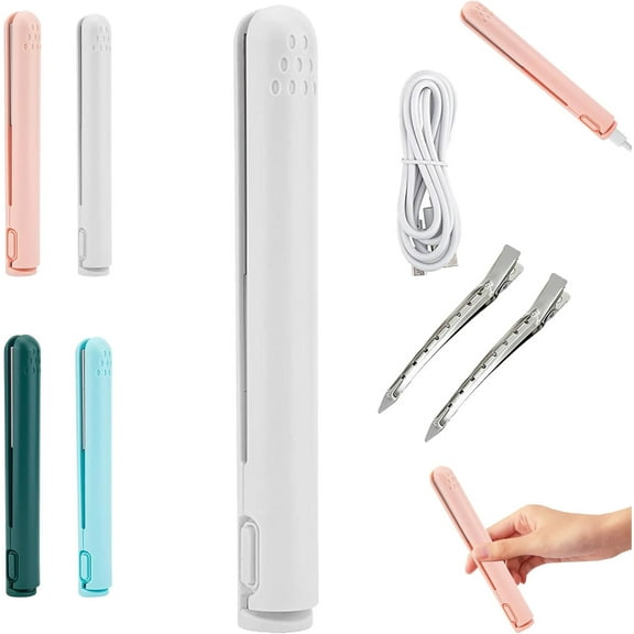 Pipiup Curling Iron, Pipiup Curling Iron Cordless, Pipiups Mini Dual Purpose Curlings Irons, Straight and Curly, Compact and Portable, for Travel and Business Trips