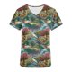 thumbnail image 4 of Fiudx Ofertas Flash Artículos En Oferta Blusa de Lactancia con Bolsillos y Manga Corta con Cuello En V y Estampado En Barbacoa para Mujer, 4 of 5