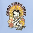 thumbnail image 5 of Wild Bobby Betty Boop Good Vibes Only Betty Boop Womens Long Sleeve T-Shirt, Light Blue, Small, 5 of 5