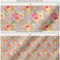 thumbnail image 2 of Soimoi Pink Cotton Voile Fabric Leaves & Ranunculus Floral Printed Craft Fabric by the Yard 42 Inch Wide, 2 of 7