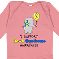 thumbnail image 4 of Inktastic I Support Down Syndrome Awareness Elephant with Balloon Boys or Girls Long Sleeve Baby Bodysuit, 4 of 5