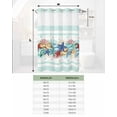 thumbnail image 6 of No Hook Shower Curtain with Snap in Liner, Blue Summer Ocean Shell Starfish Pattern Hotel Shower Curtains for Bathroom, Washable Shower Curtain Liner Set with Mesh Top Window, 36"x72", 6 of 6