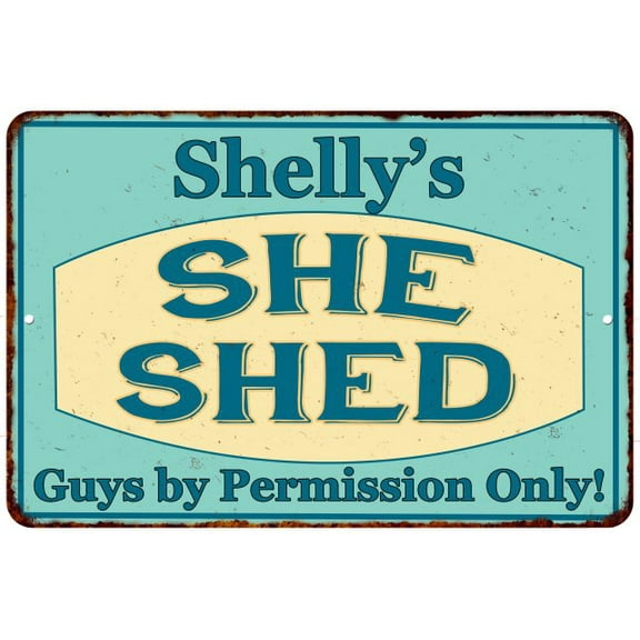 Shelly's SHE SHED Metal Sign Wall Decor Gift 8x12 208120039297