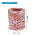 thumbnail image 2 of Uxcell 219 Yards Raffia Ribbon Raffia Craft Ribbon Paper Twine Wrapping Ribbon, Sky Blue/Rose Red, 2 of 7