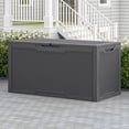 thumbnail image 3 of Uforic Lockable 100 Gallon Resin Deck Box, Heavy-Duty Weather Resistant Outdoor Storage Chest, Versatile Storage Solution for Patio Accessories and Daily Essentials,Dark Gray, 3 of 6