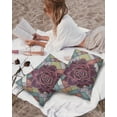 thumbnail image 3 of Pack of 2 Outdoor Pillow Covers, Watercolor Tropical Succulent Mandala Pattern Waterproof Square Throw Pillowcase Cushion Decorative Pillow Covers for Couch Patio Tent, 20x12 in, 3 of 6
