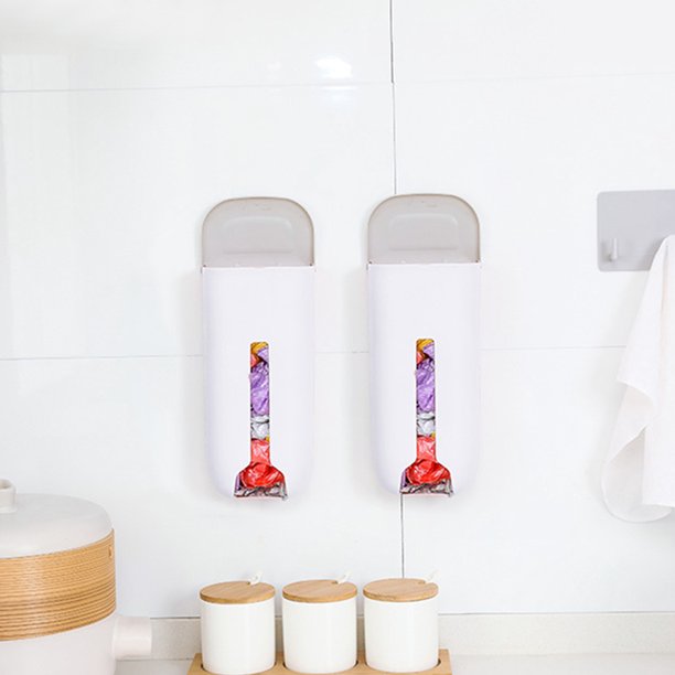 Bolsa de basura para colgar en la pared Caja de almacenamiento Ahorro de espacio Reutilizable para suministros de baño