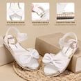 thumbnail image 6 of NCCB Girls Sandals Wedding Flower Girl Summer Dress Shoes Open Toe Sandals for Girls White 13 Little Kid, 6 of 6