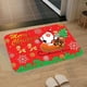 thumbnail image 5 of Alfombra rectangular roja de franela antideslizante con diseño de Papá Noel para dormitorio o sala de estar A, 5 of 8