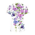 thumbnail image 4 of Patlollav Womens Short Sleeve Tops Fashion Print V-neck Spring Summer Shirts, 4 of 6