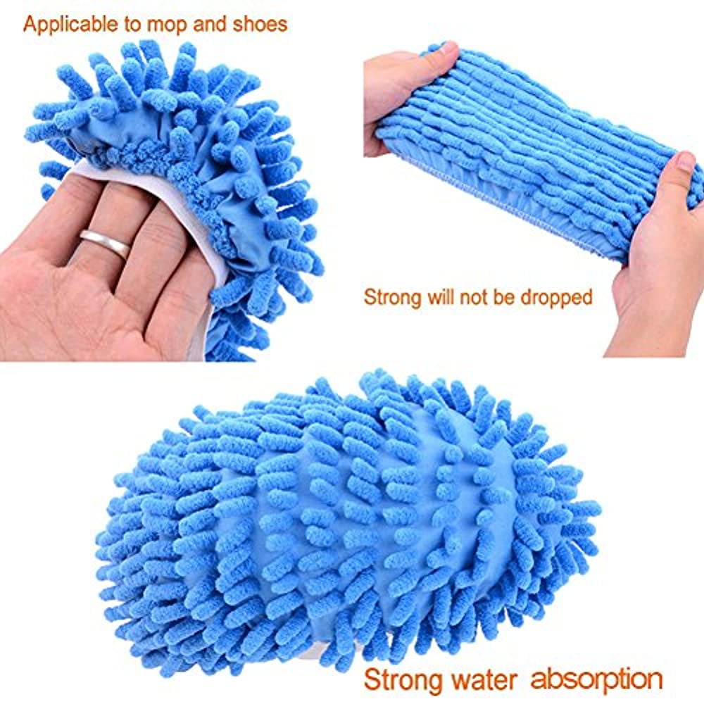 Washable Microfiber Floor Cleaning Mop Slipper Shoes Cover House Dust Clean Lazy 