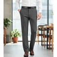 thumbnail image 4 of HBDesign Mens Tweed Dress Pants Thick Warm Wool Blend Trousers Classic Fit Business Casual Fall Winter, 4 of 7