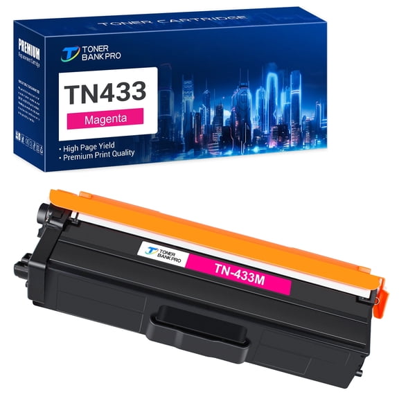Toner Bank TN433 TN431 Toner Cartridge Compatible for Brother TN 433 TN-433M High Yield (Magenta, 1-Pack)