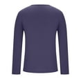 thumbnail image 3 of Dagegui Men's V-Neck Long Sleeve Tops Cotton Stretch Slim Fit Athletic Shirt Quick Dry Gym Running Workout Muscle Tee Dark Blue L, 3 of 5